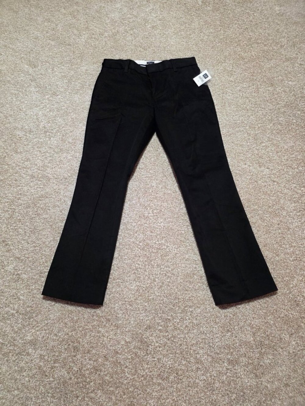 Gap Women’s Modern Fit Stretch Waist Black Straight Leg Work Pants Size 4